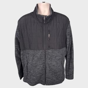 Free Country Mens XXL 50-52 Gray Full Zip Jacket Polyester Fleece